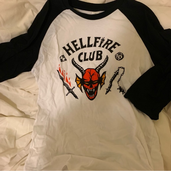 Stranger Things Hellfire Baseball Tee - Picture 3 of 5